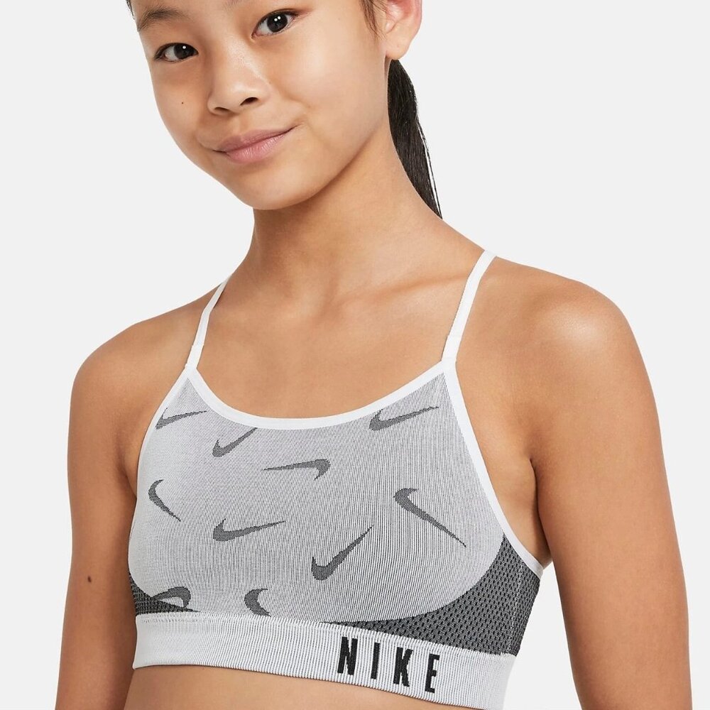 Nike Girls' Dri-FIT Indy Seamless Low Support Sports Bra (M)